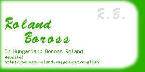 roland boross business card